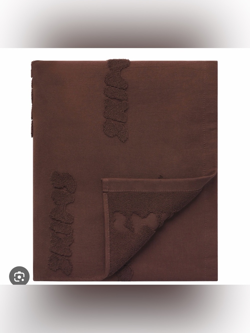 SKIMS RECYCLED SWIM TOWEL STYLE: AC-TLW-1404 COLOR: COCOA SIZE: ONS